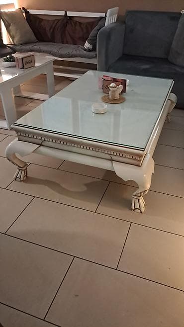 Kids' furniture: Klub sto sa staklenom pločom – klasičan stil - Materijal: masivno — 3