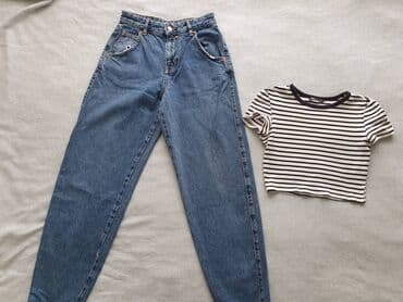 Pull&Bear skoro nove balon farmerke 34 XS . Dužina 99cm, poluobim