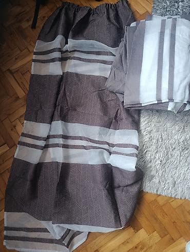 mere za haljinu: Zavese – komplet panelnih zavesa sa prugastim dezenom - Materijal — 1