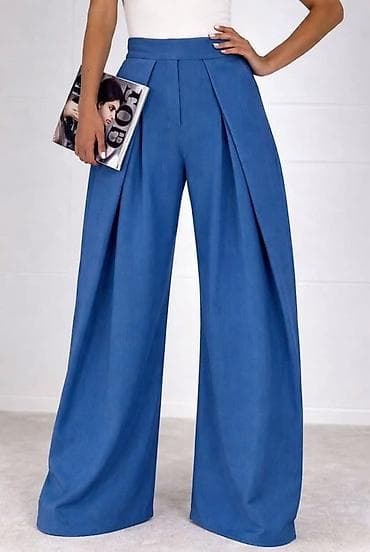 plave mindjuse: 💙Ženske široke pantalone s preklopom – plave nijanse
2700 din — 2