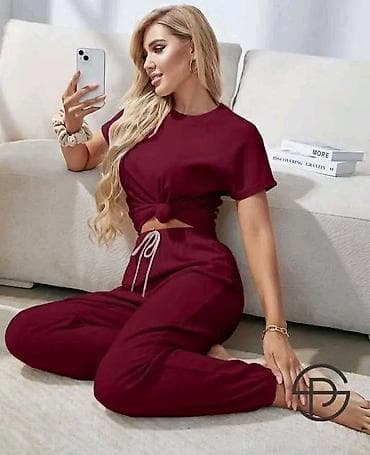 novi model tech fleece: Komplet majica kratkih rukava i donji deo trenerke. Pamuk sa elastinom — 3
