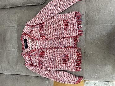 pantalone i sakoi zenski: Elegantna ženska jakna/blejzer od tvida u Chanel stilu. - Tkanje — 1