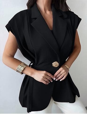 sakoi zenski: ✅Ženski bezrukavni sako – elegantan i moderno krojen prsluk-sako — 5