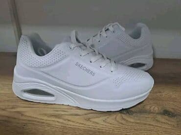 bele mokasine: Skechers, bоја - Bela — 1