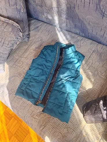 Calvin Klein 3-4 y dečiji prsluk bez rukava, prošiven, tirkizno-plave