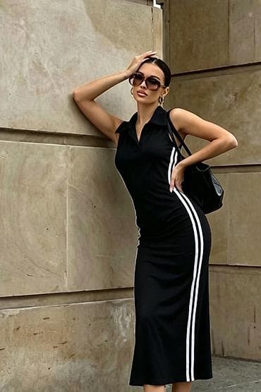 elisabetta franchi haljine: ✅Ribana midi haljina bez rukava sa sportskim detaljima
✅2000 din — 3