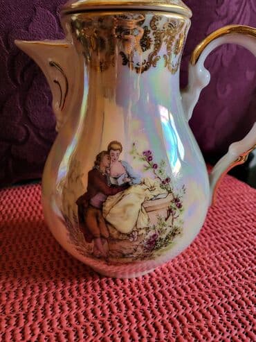 Čajnici: Bokal 1918g + Oscar Shaller Bavaria porcelan. Bokal je nov,pozlata — 4