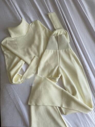 pantalone crne muske: Dvodijelni pleteni komplet – džemper sa rol-kragnom i pantalone - — 2