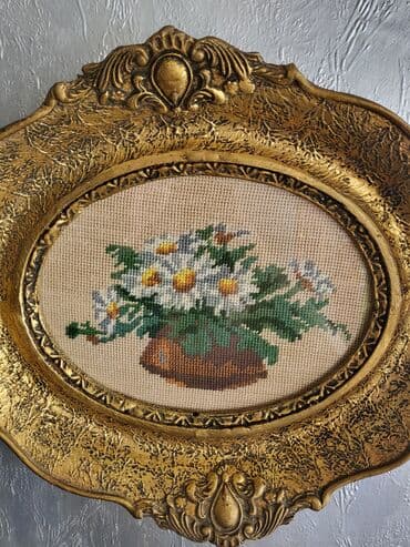 umetnicke slike mora: Goblen stari margarete bez ostecenja. Visina. 34,5cm — 3
