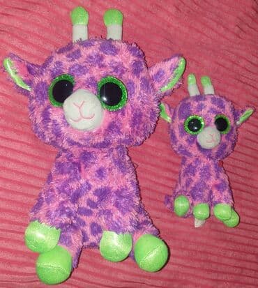 svetleca haljina za devojcice: TY BEANIE BOOS original plisana igracka zirafa gilbert. Veća igracka — 1