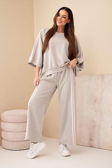 Underwear: ✅Ženski komplet – široke pantalone i oversized bluza sa prugama ✅3300 — 3