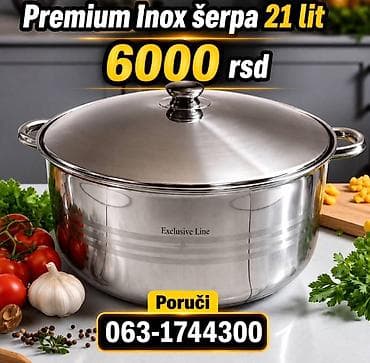 pivski set uradi sam: Premium Inox šerpa – kapacitet 21 litara - Materijal: nerđajući čelik — 1