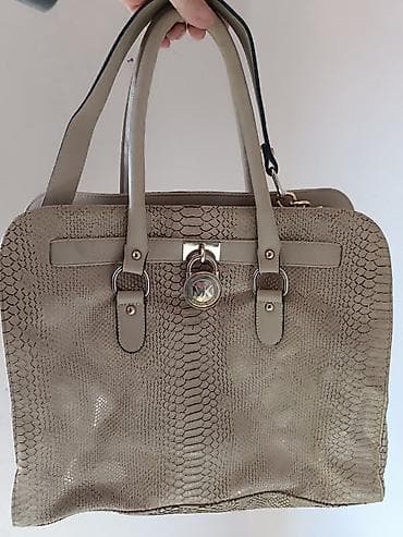 Naočare: Michael Kors tasna, printom zmijske kože - Boja: svetlosmeđa - — 1