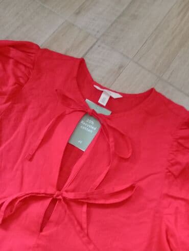 svecane haljine sa cipkom: H&M M (EU 38), color - Red, Short sleeves — 2