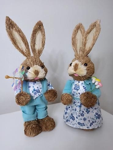 🐰🌸 Uskršnja dekoracija – par pletenih zeka 🌸🐰 Unesite toplinu i