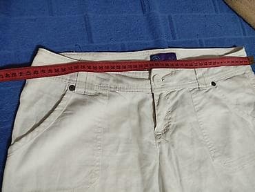 Pantalone: Ženske letnje pantalone – AJC, bela boja - Kroj: ravan/širi nogavice — 1