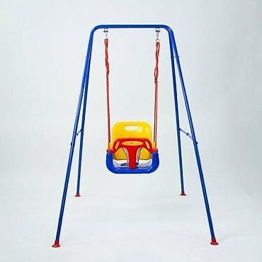 stolice za dnevnu sobu: Metalna ljuljaška za decu – plava (šifra: 846plava-90) Stabilna — 1