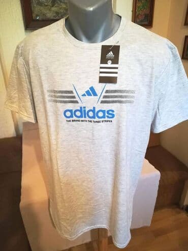 pantalone za punije: Nova muska pamucna markirana majica Adidas. Turska. Vrlo dobra muska — 4