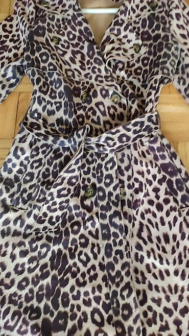 primark kaputi: Ženski mantil sa leopard printom od spandexa - Kroj: klasični trench — 4