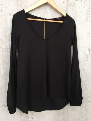 zara helanke sa slicem: Zara, S (EU 36), Viscose, Single-colored, color - Black — 3