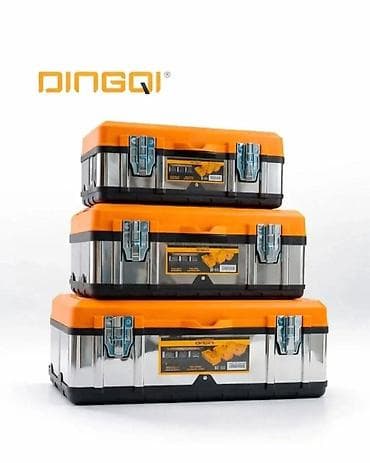 dizalica za: DINGQI set metalnih kofera za alat – 3 veličine - Robusni koferi od — 2