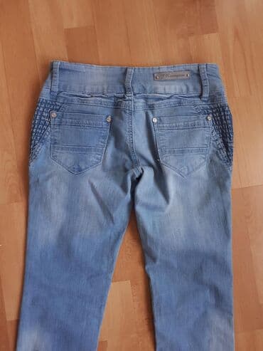 push up pantalone: 36, Teksas, Normalan struk, Ravne nogavice — 2