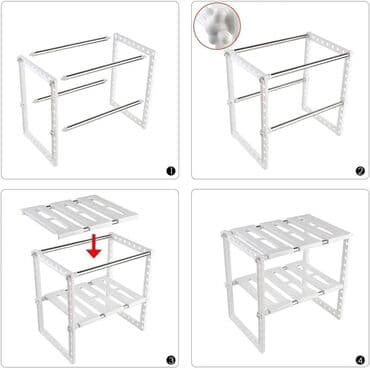 plasticne police: Cena 2000 dinara Organizator za skladištenje ispod sudopere Cevi od — 9