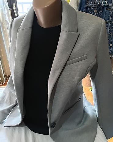 moderna odeća: H&M ženski blejzer, veličina s - Boja: svetlosiva spolja, postava — 6