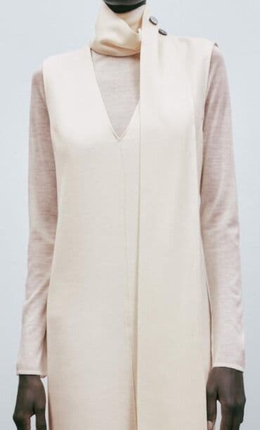 haljine sa kaisem: Massimo Dutti S (EU 36), M (EU 38), color - Beige, Cocktail, With the straps — 9