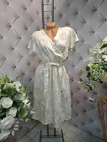 haljine teranova: Letnja haljina sa preklopom i pojasom - Model: midi haljina sa — 2