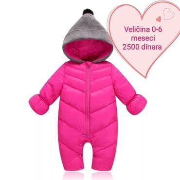 alexander mcqueen crne patike: Bebi zimski skafander – roze - Veličina: 0–6 meseci - Cena: 2500 — 1