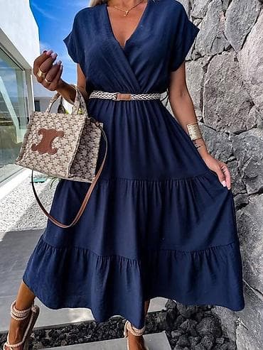 Haljine: ✅Letnja midi haljina s preklopom i kratkim rukavima
✅2100 din — 3