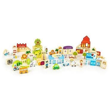 DRVENE EDUKATIVNE KOCKE CITY ZOO – 120 komada Brend: ECO TOYS Šifra