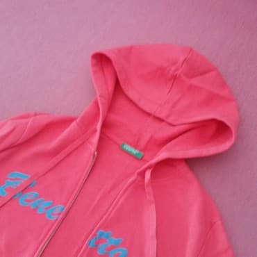 muske dukserice na raskopcavanje: Benetton dukserica sa kapuljačom Boja lubenice Potpuno nova Veličina — 3