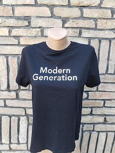 Majice kratkih rukava: Majica “Modern Generation” – veličina M - Crna pamučna majica sa — 2