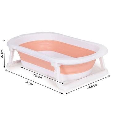 slike za zid: Sklopiva kadica za bebe sa odvodom – EcoToys, pink (Šifra proizvoda — 6