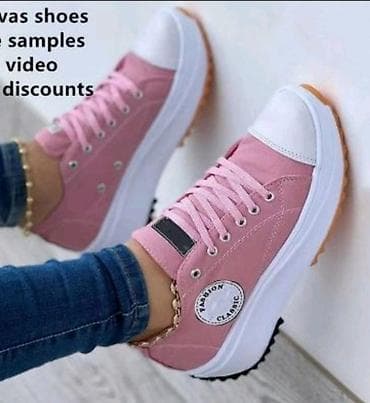 vn patike: Ženske platnene patike – roze - Materijal gornjišta: izdržljivo — 1