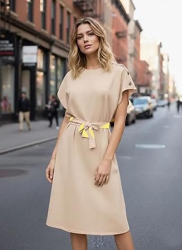 Haljine: Haljina Emi Moda – Made in Italy - Model: ravna midi haljina sa — 2