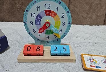 patike za vodu deca: Edukativna drvena igračka – sat za učenje vremena (Alarm Clock Toy) - — 2