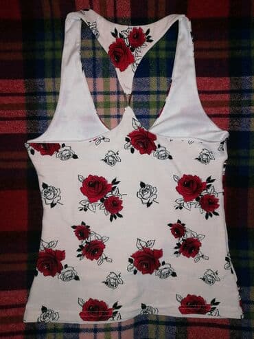 lindex majice: S (EU 36), Floral, color - White — 2