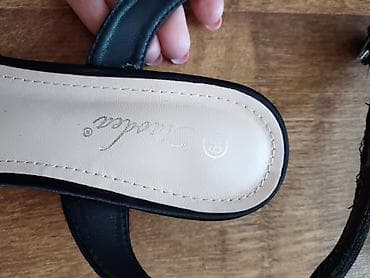 brojevi cipela u cm: Elegantne ženske slingback cipele sa špicastim vrhom. - Boja: crna - — 3