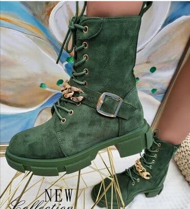 smaragdno zelena haljina: Ankle boots, 38 — 5