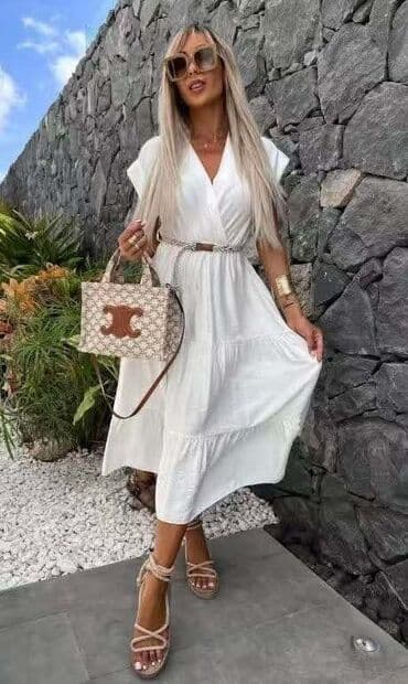 Trendyolmilla One size, color - White, Oversize, Short sleeves
