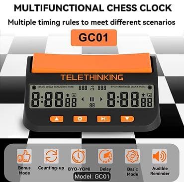 sanke na rasklapanje: Digitalni šahovski sat TELETHINKING GC01 – multifunkcionalni tajmer za — 1