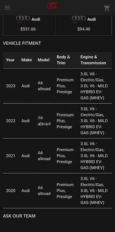 car near me: REŠETKA CENTRALNA MASKA ZA AUDI A6 ALLROAD | Audi a6 allroad srednja — 2