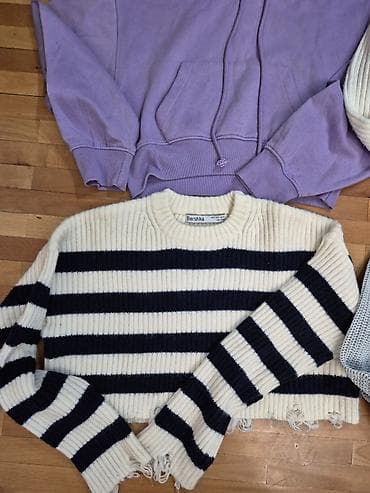 balmain duks cena: Set od 4 komada ženske odeće – džemperi i duks: - Lila cropped duks — 2