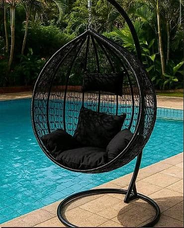 Ring viseća ljuljaška 107x64x199 cm – crna | moderan dizajn Elegantna