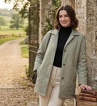 Ženska prošivena jakna, lagano postavljena - Boja: svetlo maslinasto na lalafo.rs Ženska prošivena jakna, lagano postavljena - Boja: svetlo maslinasto