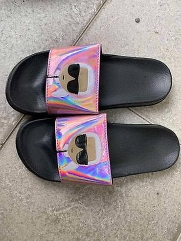 hermes papuce: Slippers 38, color - Black — 2