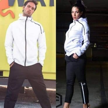 prugaste pantalone: Adidas, Jednobojni, bоја - Siva — 3